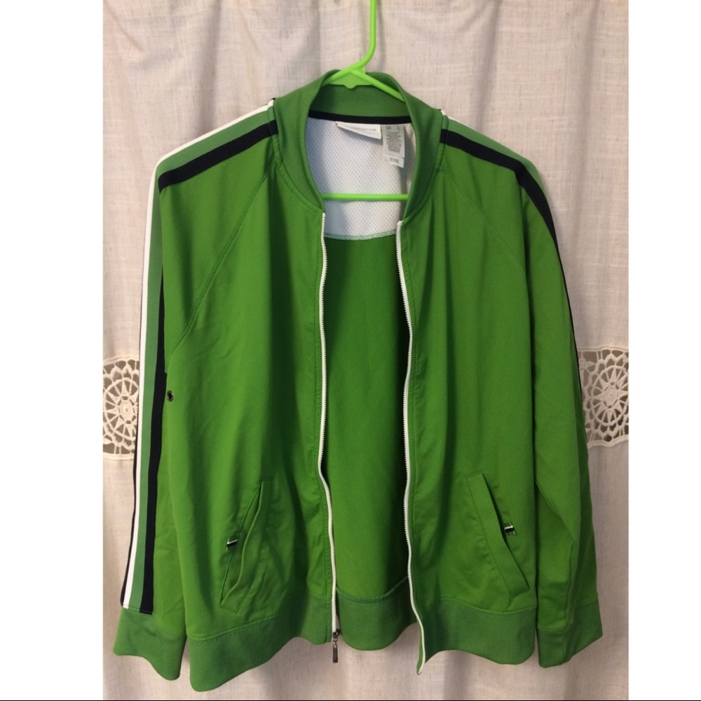 Liz Claiborne green sporty zip-up jacket